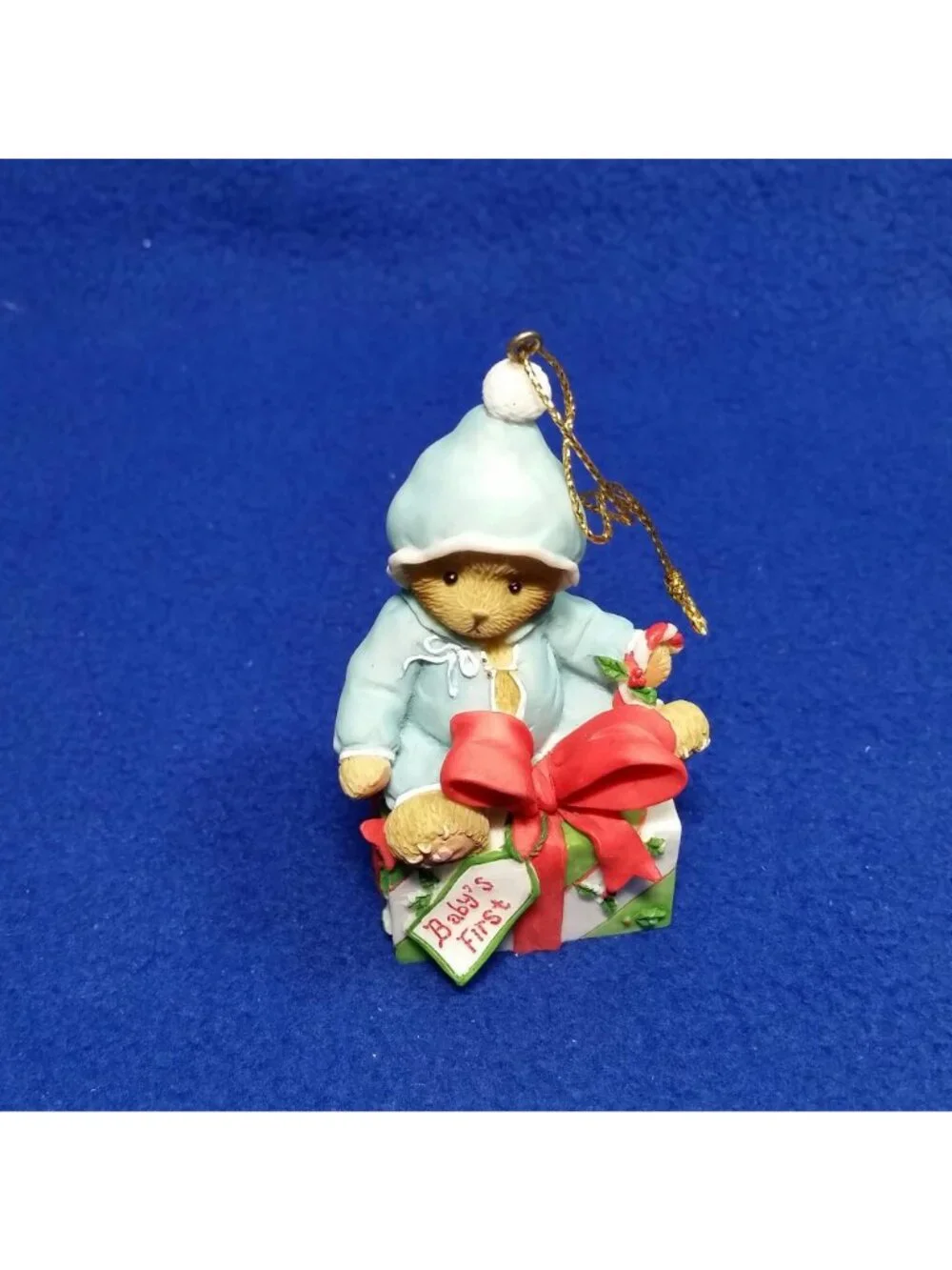Cherished Teddies Baby's First Ornament Boy Enesco 4102240 Avon Exclusive In Box